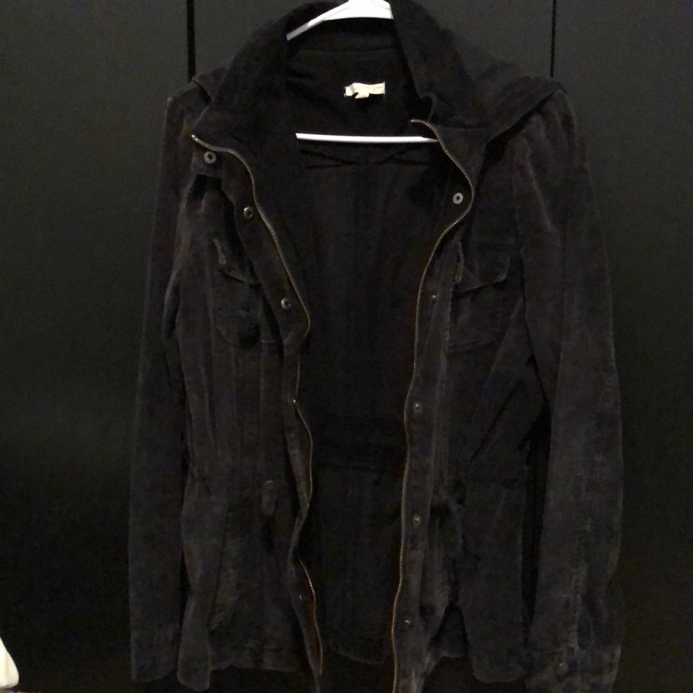 Charcoal grey hooded jacket